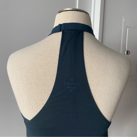 Athleta T Back Lattice Tank in Abyss (Teal Blue Green) XS Built in Bra - Picture 5 of 10